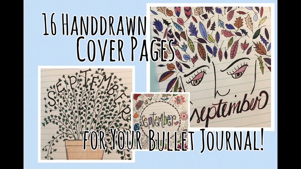 16 monthly cover page ideas for your bullet journal or travelers cover page ideas