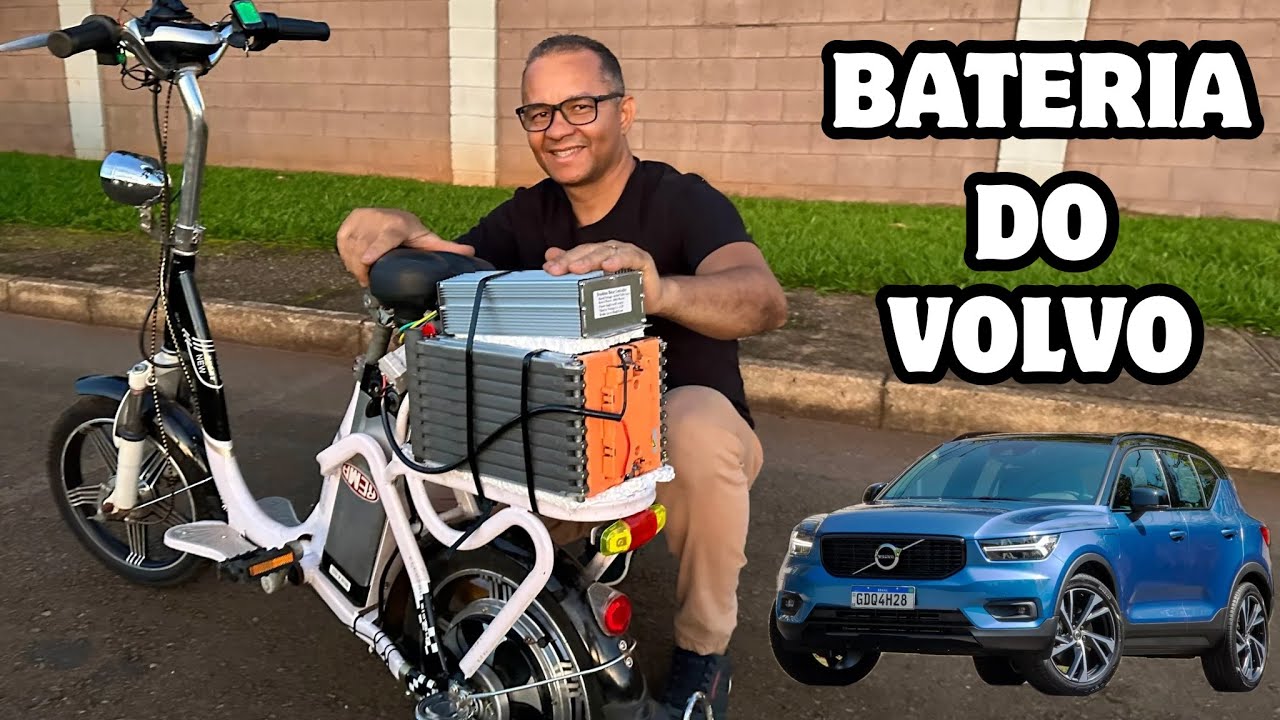 Coloquei uma Bateria de CARRO ELÉTRICO na Mini Bike (Volvo xc40 Híbrido)