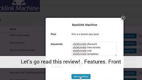 Backlink Machine Review – Build Backlinks in 1 Click & Rank Your Site Higher