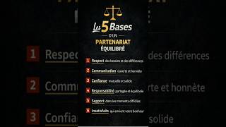 Les 6 bases d’un partenariat équilibré ⚖️ #mariage #couple #amour #relation #communication #vie