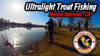 Ultralight trout fishing at Mojave narrows regional park CA