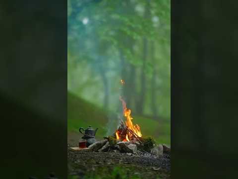 صدای سوختن چوب بوی چای تازه سکوتی که حرف داره این همون آرامشی بودکه لازم داشتم طبیعت شمال جنگل