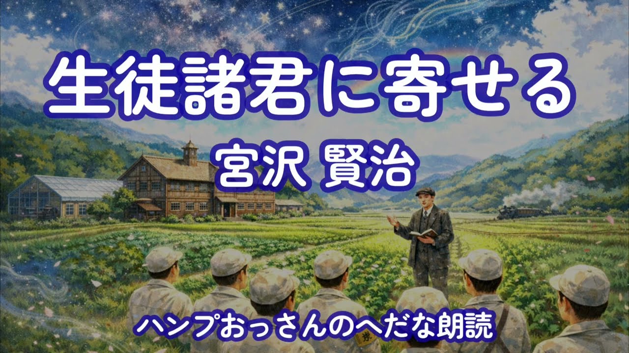 朗読】宮沢賢治：生徒諸君に寄せる この四ヶ年がわたくしにどんなに