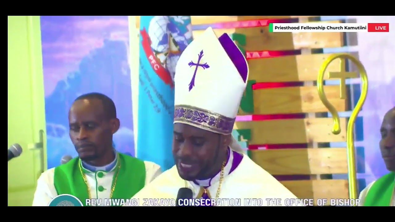 Speech ya mbele ya  Bishop Mwangi zakayo arikia kwamūrwo Ni Bishop JJ Gitahi gūtuikã bishop