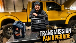 Installing a aftermarket transmission pan on my truck