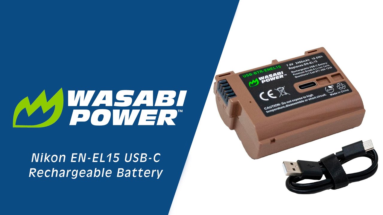 USB-C Rechargeable Nikon EN-EL15 | Ginger Series | Wasabi Power