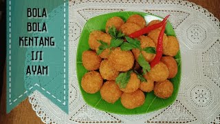  Resep Bola bola Kentang Goreng isi Ayam II Cara Membuat Bola Bola Kentang Goreng isi Ayam