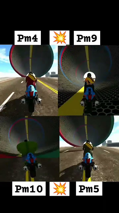 Pm4'5'9'10 character race in Indian Bike Driving 3d#short#ytshort