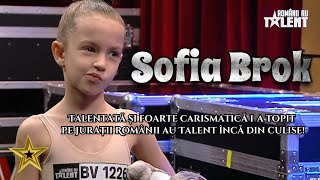 ”Sunt faine și şmechere!” Sofia Brok i-a topit pe jurații Românii au Talent încă din culise!