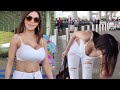 Sherlyn Chopra Makes Head Turn In a White at Airport