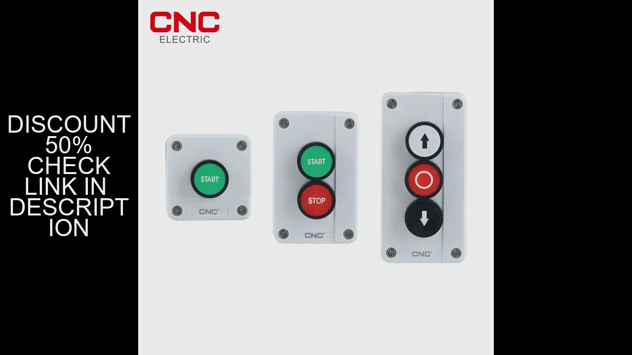 CNC Push Button Switch Control Box Waterproof Button Indicator Light Plastic Case Emergency Stop Res
