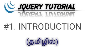 jQuery Introduction in Tamil | jQuery Tutorial in Tamil