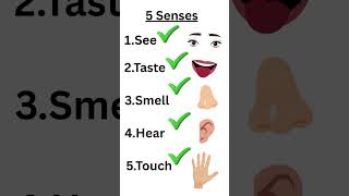 5 senses for kids | Senses song | kids learning videos # viral shorts #cartoon