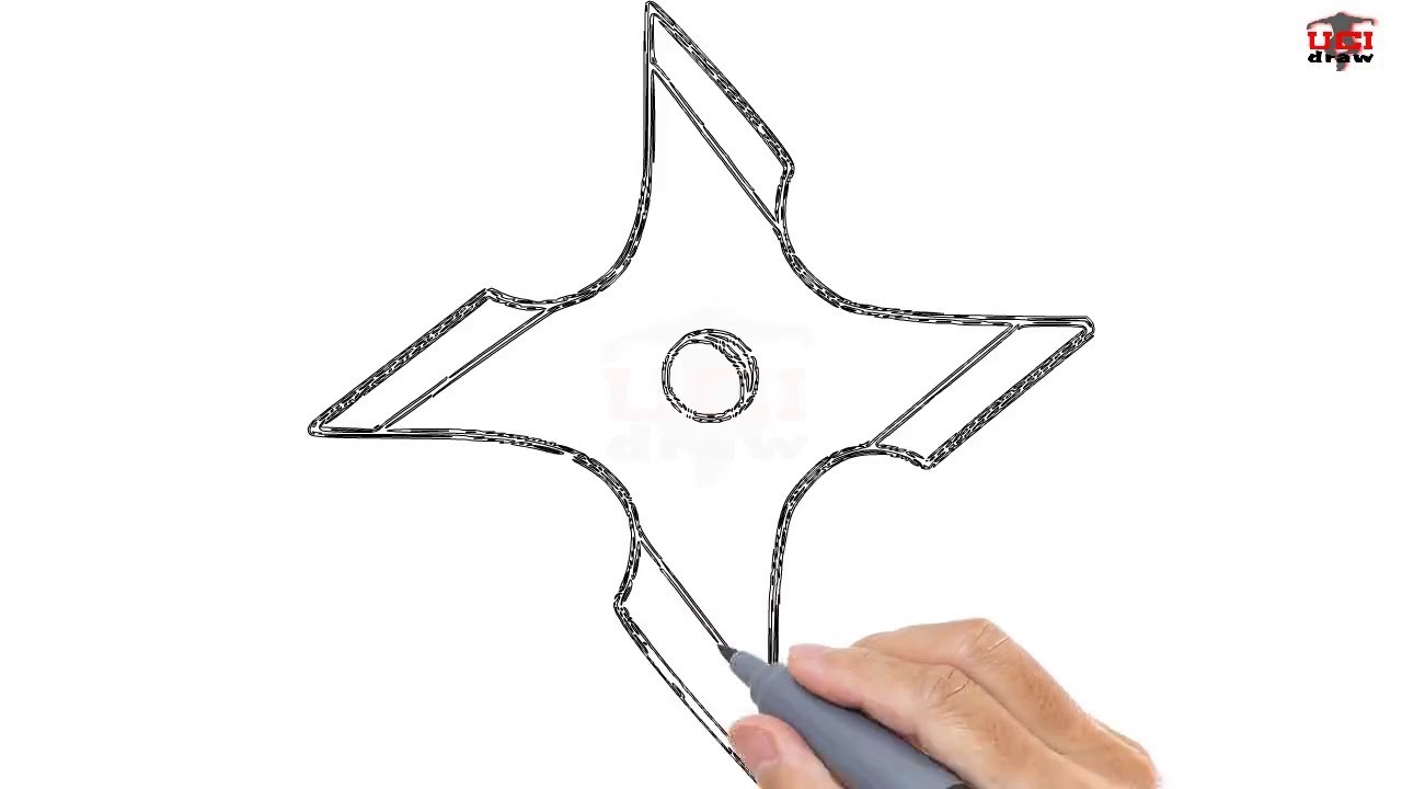 How to Draw a Ninja Star Easy Step By Step Drawing ...
