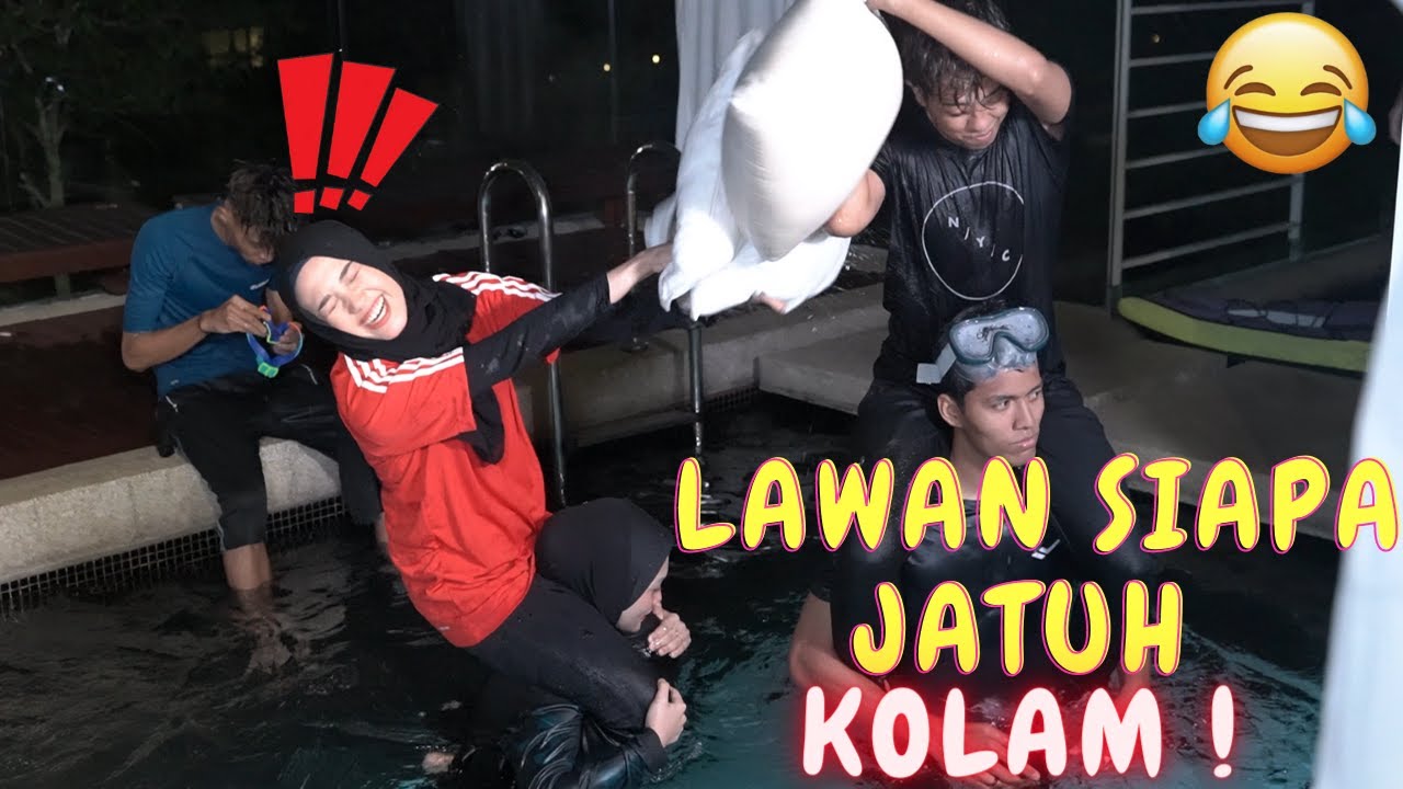TEAH KUAT DUKUNG MARSYA ATAS KOLAM !! - LAWAN SIAPA JATUH KOLAM !