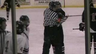 Hockey Fight with Ref
