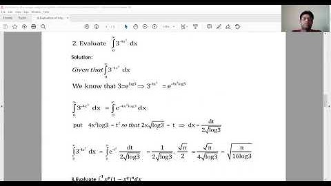 8 Evaluation of improper integral using Beta and Gamma functions Module III