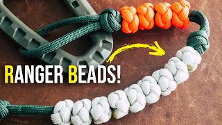 Copper Paracord Pace Counter Ranger Beads