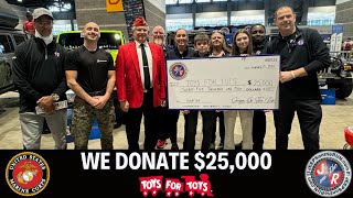We Donate $25,000 To McHenry Marines Toys For Tots At The Chicago Auto Show by Jeeps On The Run 24 views 1 month ago 3 minutes, 19 seconds