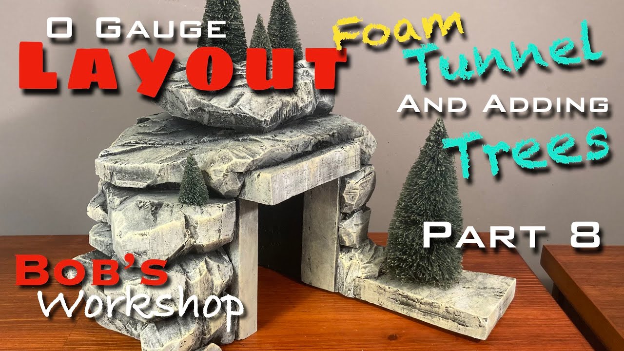 How To Carve a Styrofoam Tunnel  & add Trees for an O Scale Display Lionel Layout Insulation