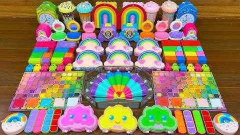 Unboxing Rainbow Slimes Collection 🌈⭐️ Most Amazing Slimes Mixing ASMR Video #asmr 