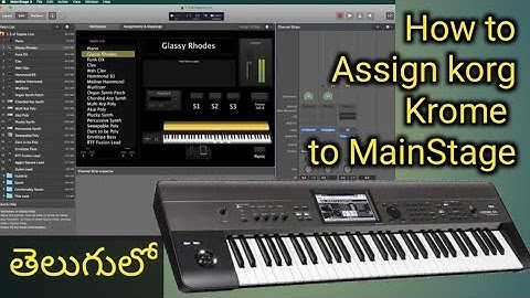 how to assign korg Krome to MainStage in telugu|| KV presents