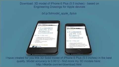 Download: 3D model of iPhone 6 plus based on Engineering Drawings for Apple devices