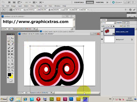 PDF documents - opening and basic use in Photoshop CS (CS CS CS etc) tutorial (swirls)