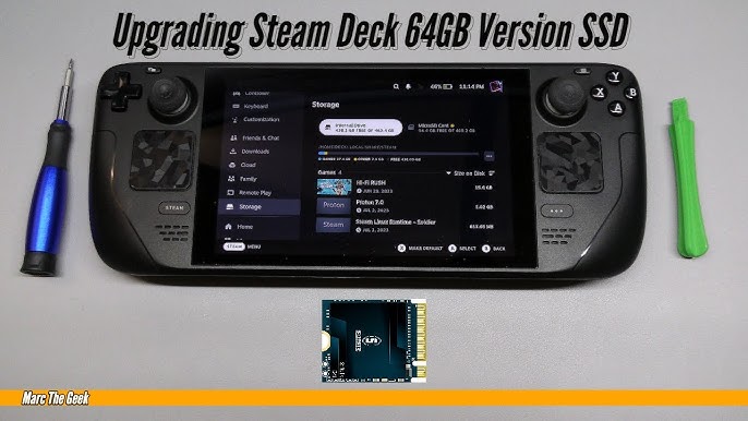 Valve Steam Deck 64GB Handheld Console - Black (V004281-30) for sale online