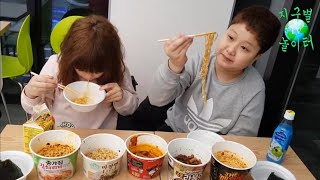 편의점 매운라면 먹방 종류별로 컵라면 털기 ASMR 먹방