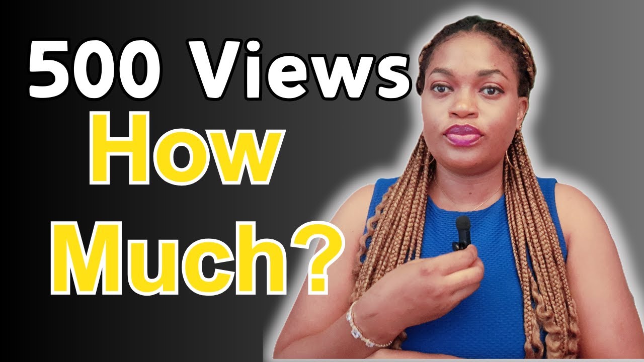 How Much YouTube PAID Me for 500 Views - YouTube