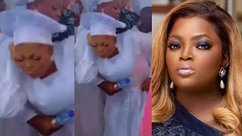 ‘All na scam- Reactions as Funke Akindele Goes Into Trance In Celestial Church (Video)