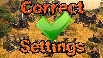 AoE 3 - Correct settings