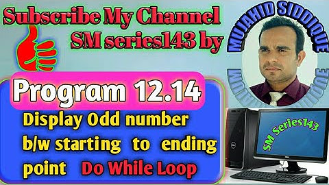 C Program that display all odd numbers b/w starting to ending point while loop in c  (urdu/hindi)