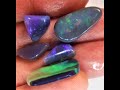 Lightning ridge black opal rubs fresh from the bench at opal fever mate red on semi black anyone 