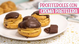 PROFITEROLES CON CREMA PASTELERA | Aroly Carrasco