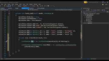 Visual Programming with C# - ListView with Records Class (An object oriented approach)