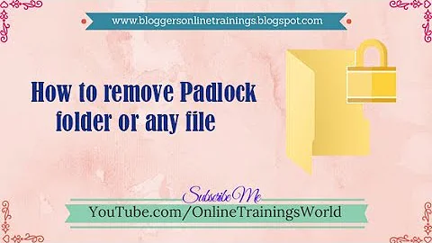 How to Remove Pad Lock from Any File | Unlock any file Totally Free