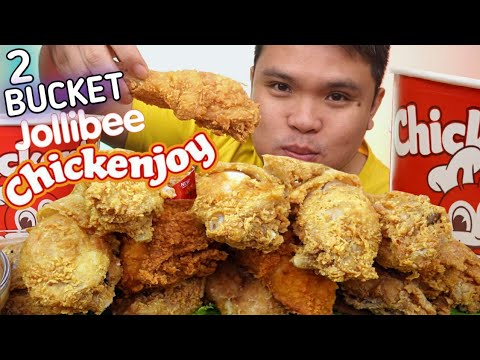 2 BUCKET JOLLIBEE CHICKEN JOY MUKBANG - YouTube