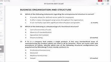 ACCA business and technology exam kit part 1
