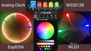 amazing color effect wled analog clock. addressable ws2812b#wled