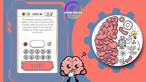 Brain Test: My widowed granny has three children. What is the minimum number of chairs we | Level 99