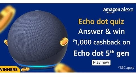 Echo Dot Quiz Answers Amazon || Amazon Echo dot Quiz Answers Today || Amazon Alexa || Echo dot Quiz