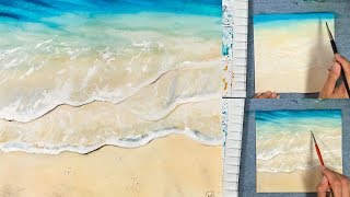 painting watercolor waves easy tutorial watercolors ocean watercolour water horizon