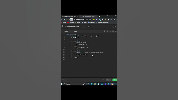 LeetCode: Find the difference #shorts #python #leetcode #coding