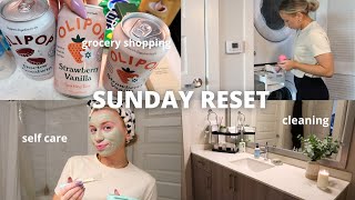 SUNDAY RESET ROUTINE: deep clean + organize, grocery shopping \& self-care