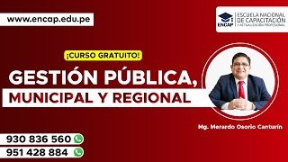 CURSO: GESTIÓN PÚBLICA, MUNICIPAL Y REGIONAL 2024