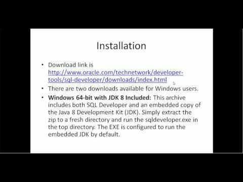 oracle dba training online How to install SQL Developer