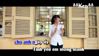 [Karaoke] Ngây ngô - Hoàng Yến Chibi (tone nam) [Beat phối]