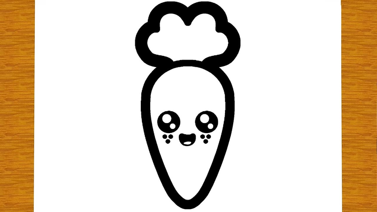 WIE ZEICHNET MAN EINE NIEDLICH KAROTTE | Einfaches zeichnen lernen